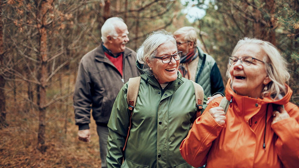 The Ramblers' Winter Walking Festival: friends walking together